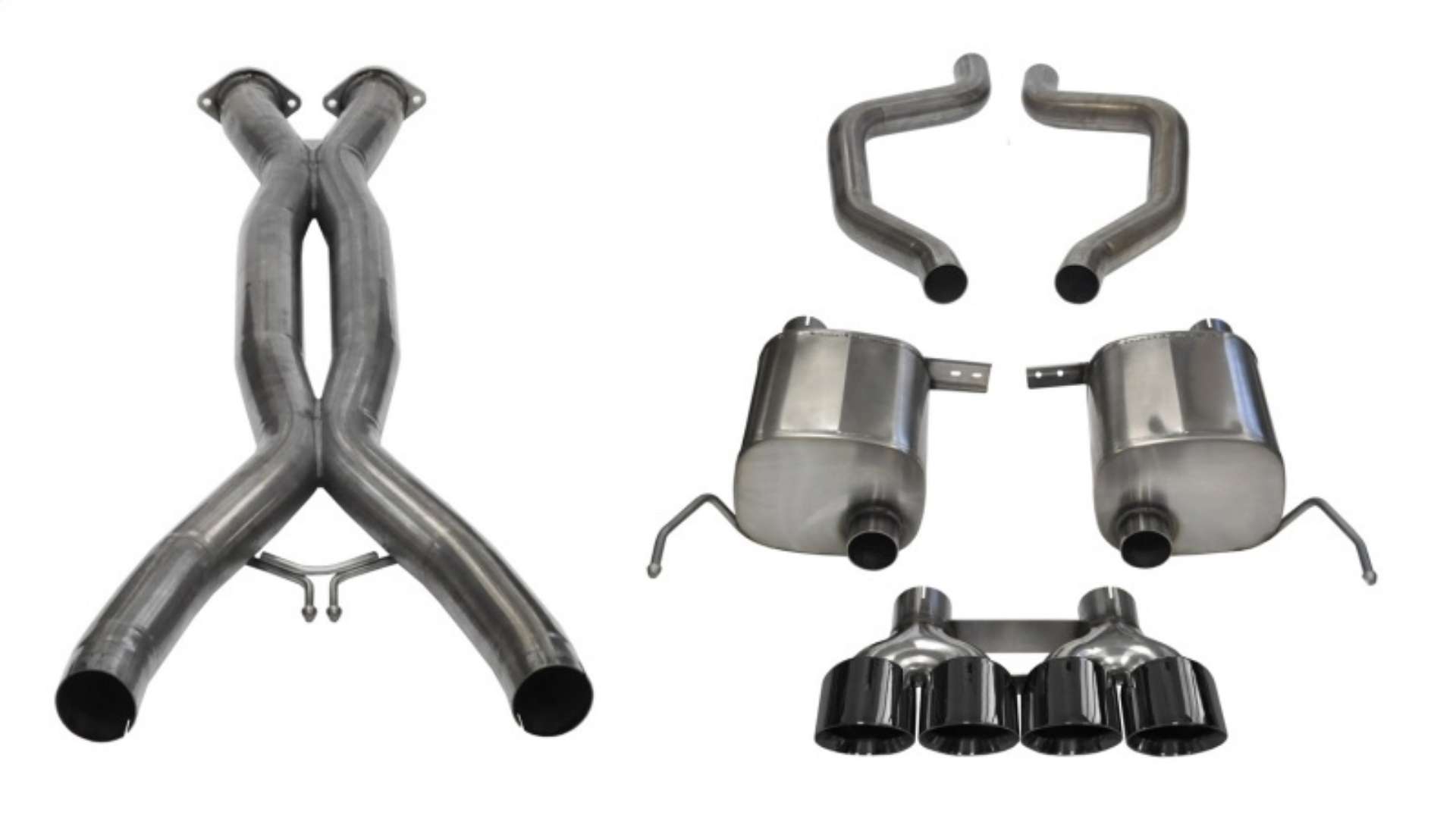 Picture of Corsa 15-19 Chevy Corvette Z06 3in Cat Back Exhaust Black Pro-Series Quad 4-5in Tip Xtreme