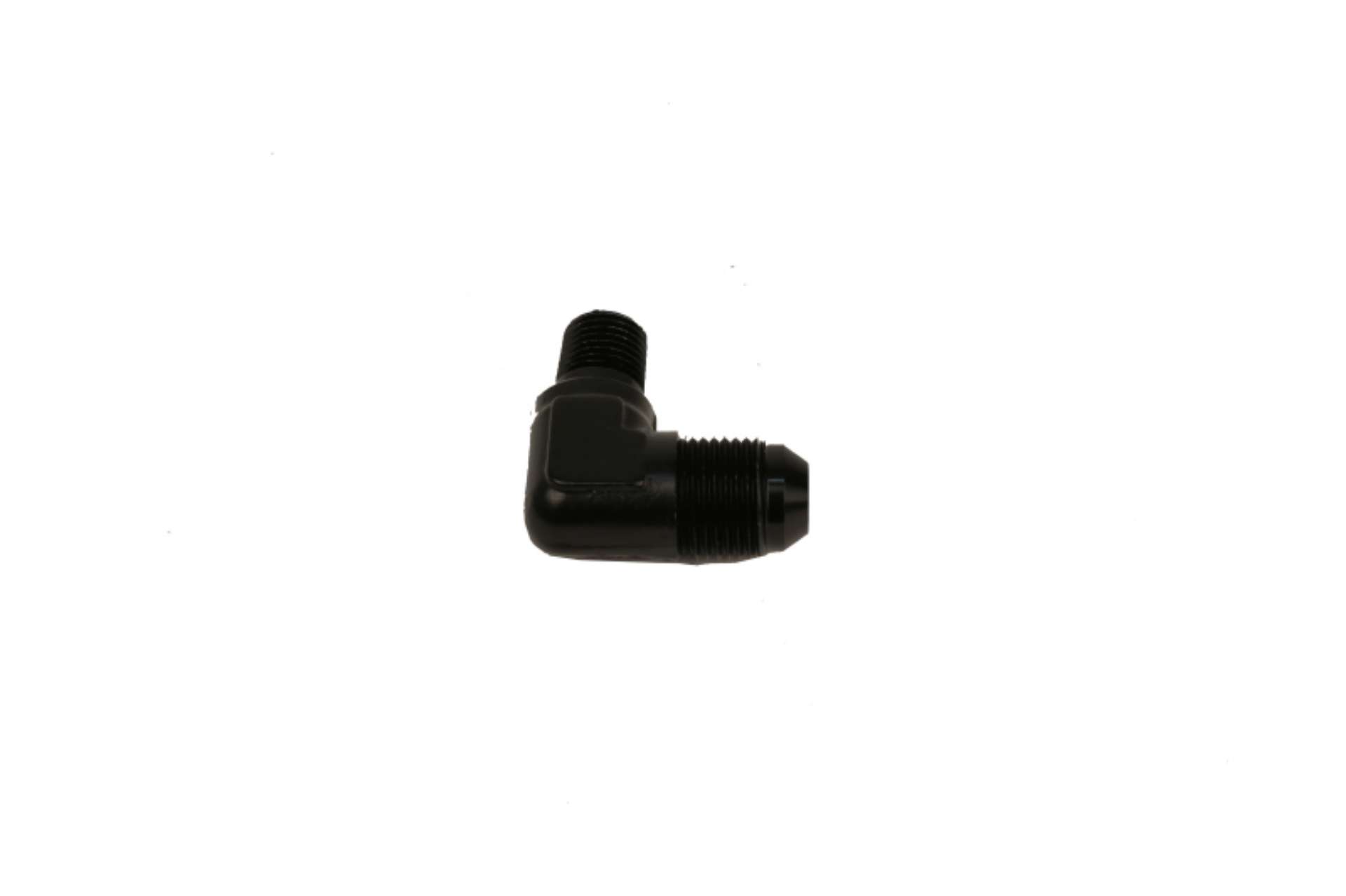 Picture of Aeromotive Fitting Elbow 1-4in-MNPT to AN-08 90-Deg Black