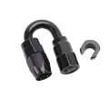 Picture of Russell Performance 3-8in SAE Quick Disc Female to -6 Hose Black 180 Degree Hose End