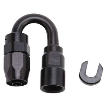 Picture of Russell Performance 5-16in SAE Quick Disc Female to -6 Hose Black 180 Degree Hose End