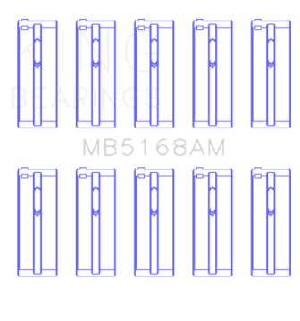 Picture of King Acura F22B1 - Honda F22A1-F22A6-F22B1-F22B2-F22B6 0-25 Oversized Main Bearing Set