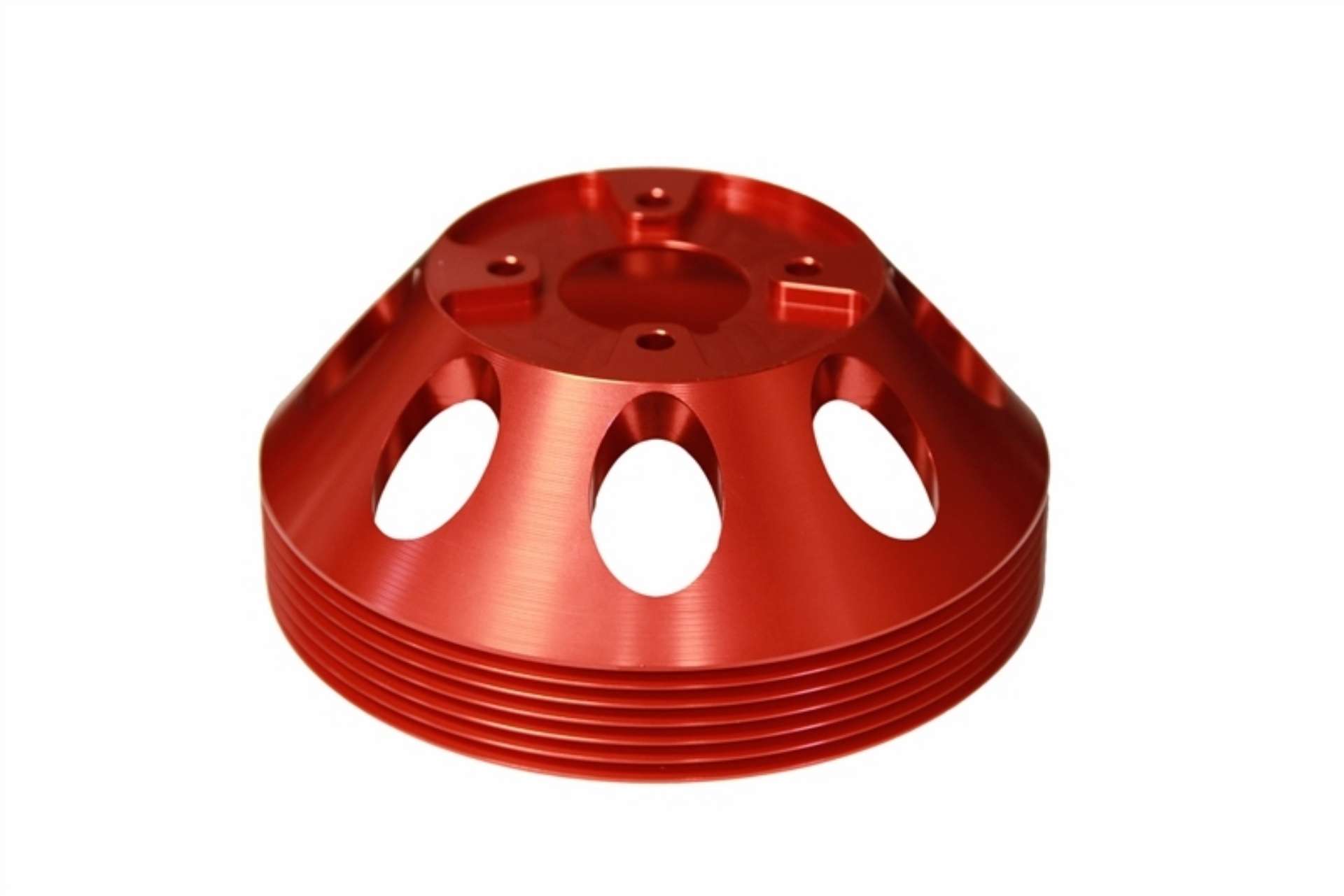 Picture of Torque Solution Lightweight Water Pump Pulley Red: Hyundai Genesis Coupe 3-8 2010+