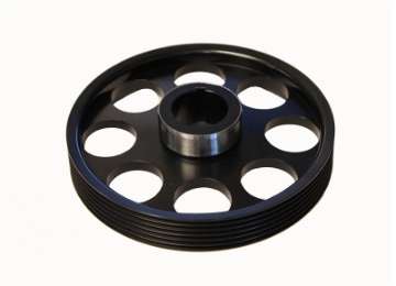 Picture of Torque Solution Lightweight Crank Pulley Black: Hyundai Genesis Coupe 3-8 2010+