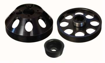 Picture of Torque Solution Lightweight WP-Crank-Alt Pulley Combo Black: Hyundai Genesis Coupe 3-8 2010+