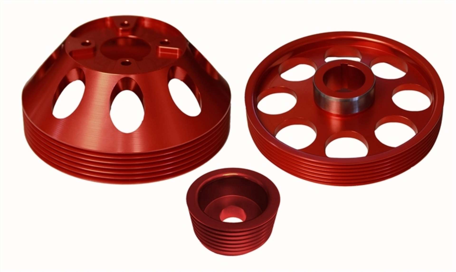 Picture of Torque Solution Lightweight WP-Crank-Alt Pulley Combo Red: Hyundai Genesis Coupe 3-8 2010+