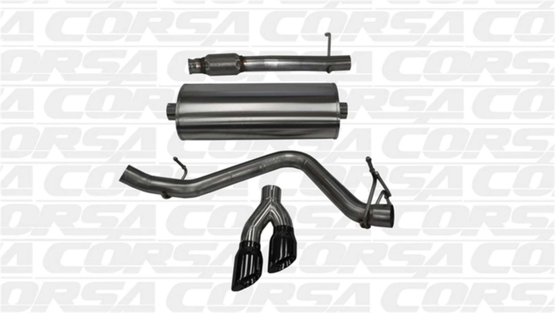 Picture of Corsa 14-19 GMC Sierra-Chevy Silv 1500 Reg- Cab-Long Bed 5-3L V8 Black Sport Single Side CB Exhaust