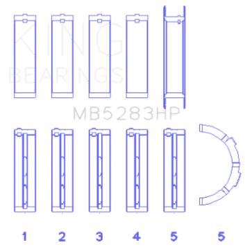 Picture of King Performance Main Bearing Set - Size Standard