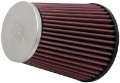 Picture of K&N Universal Chrome Round Tapered Air Filter 2-75in Flg ID x 5-031in B OD x 3-5in Top OD x 5-5in H