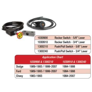 Picture of BD Diesel Rocker Switch Kit Exhaust Brake - 5-8in Manual Lever