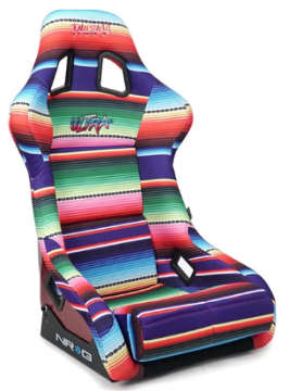 Picture of NRG FRP Bucket Seat PRISMA Serepi Edition W- Red Pearlized Back Mexi-Cali Blanket Print - Large