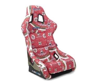 Picture of NRG FRP Bucket Seat PRISMA Oriental Longivity Plate Edition W- Gold Pearlized Back - Large