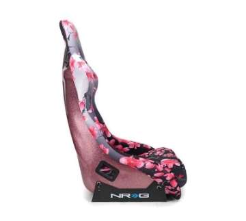 Picture of NRG FRP Bucket Seat PRISMA Japanese Cherry Blossom Edition W- Pink Pearlized Back - Large