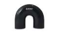 Picture of Vibrant 4 Ply Reinforced Silicone Elbow Connector - 2in ID x 5-50in Leg 180 Deg Elbow BLACK