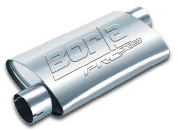 Picture of Borla Universal Pro-XS Oval 2in Inlet-Outlet Offset-Offset Notched Muffler