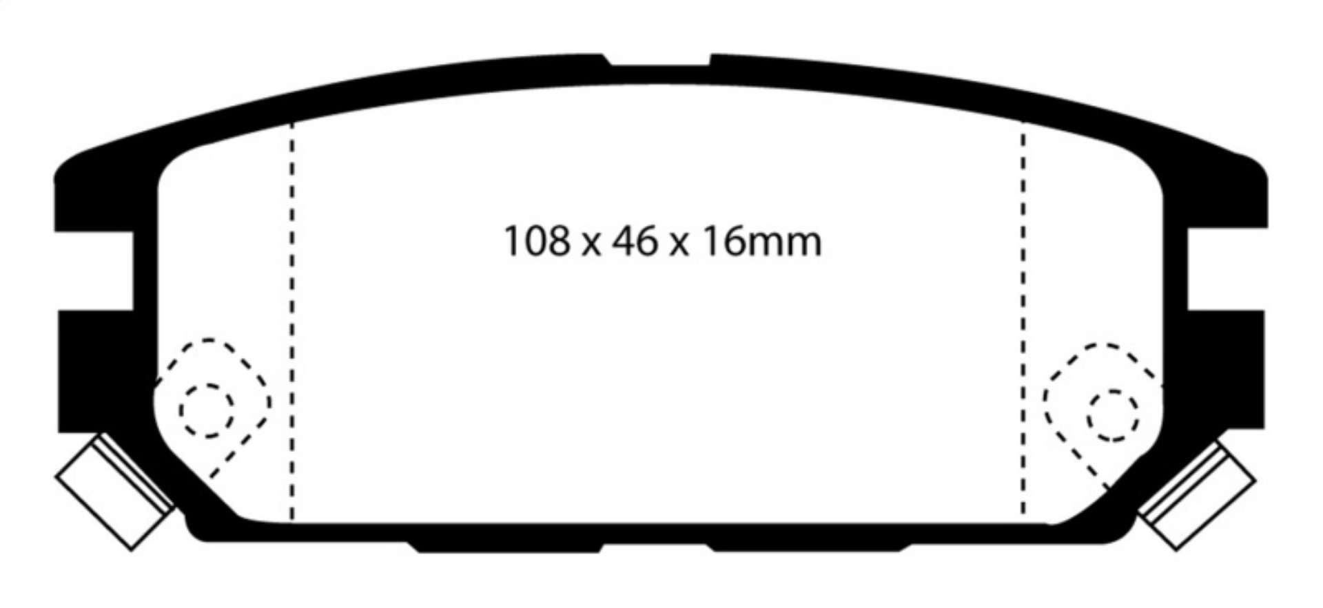 Picture of EBC 91-93 Dodge Stealth 3-0 4WD Redstuff Rear Brake Pads