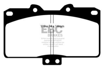 Picture of EBC 91-93 Dodge Stealth 3-0 4WD Yellowstuff Front Brake Pads