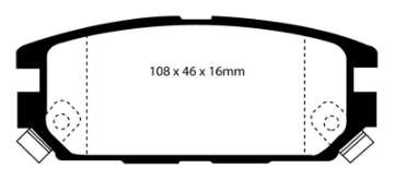 Picture of EBC 91-93 Dodge Stealth 3-0 4WD Yellowstuff Rear Brake Pads