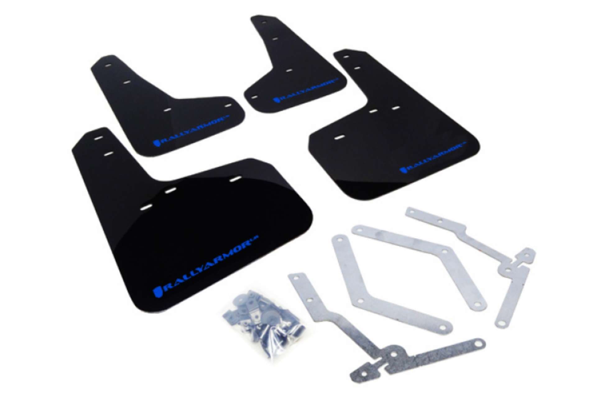 Picture of Rally Armor 12-19 Ford Focus ST - 16-19 RS Black Mud Flap w-Blue Logo