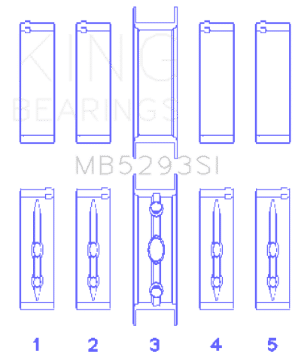 Picture of King GM 294-325-345-364CI 4-8-5-3-5-7-6-0L L20-LS1-LS2-LS4-LS6 Size STD Main Bearing Set