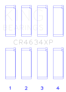 Picture of King Hyundai G4KF Size 0-25 Connecting Rod Bearing Set