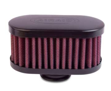 Picture of Airaid Rubber Top 1in ID - Push On 4in x 2in Oval OD 2in Tall Breather Filter