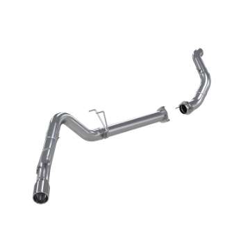 Picture of MBRP 11-14 Ford 6-7L F-250-350-450 4in Filter Back Single Side Exit Alum and Down Pipe Exhaust