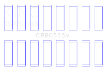 Picture of King Ford 6-7 Power Stroke V8 Diesel Size 0-25 Connecting Rod Bearing Set Sputter Replacement