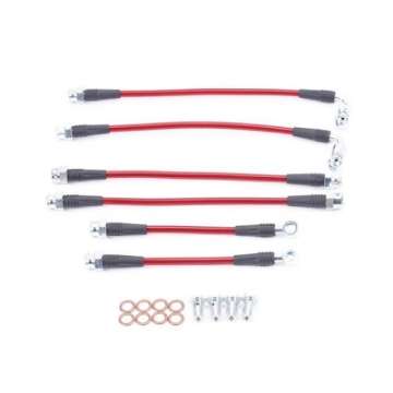 Picture of Power Stop 98-02 Chevrolet Camaro Front & Rear SS Braided Brake Hose Kit