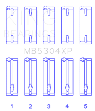 Picture of King Mazda B6-B6-T-ZM-B3-B5 Size STD Main Bearing Set