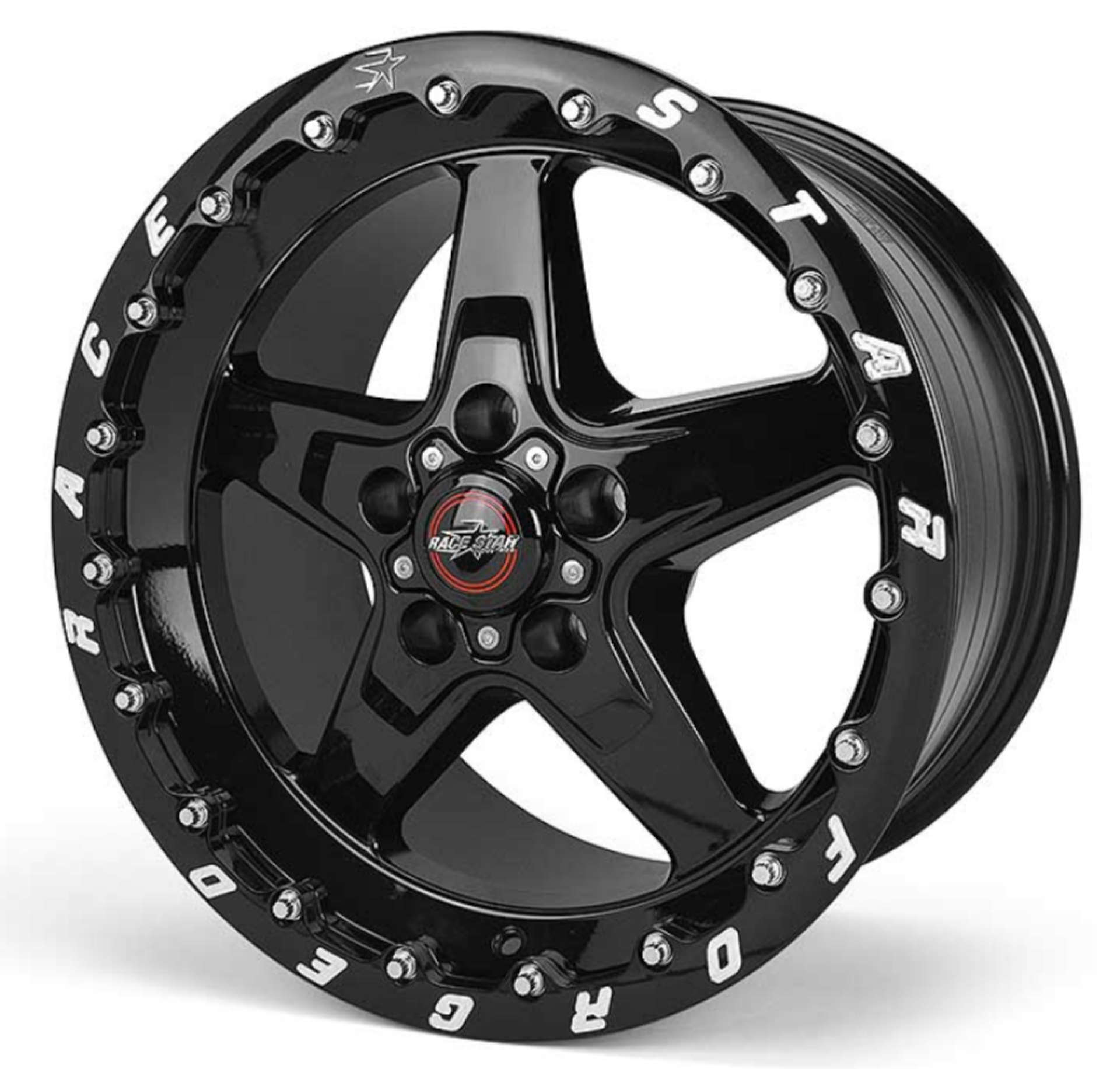 Picture of Race Star 92 Drag Star Bracket Racer 17x10-5 5x4-50BC 7-6BS Gloss Black Wheel - Single Bead Lock