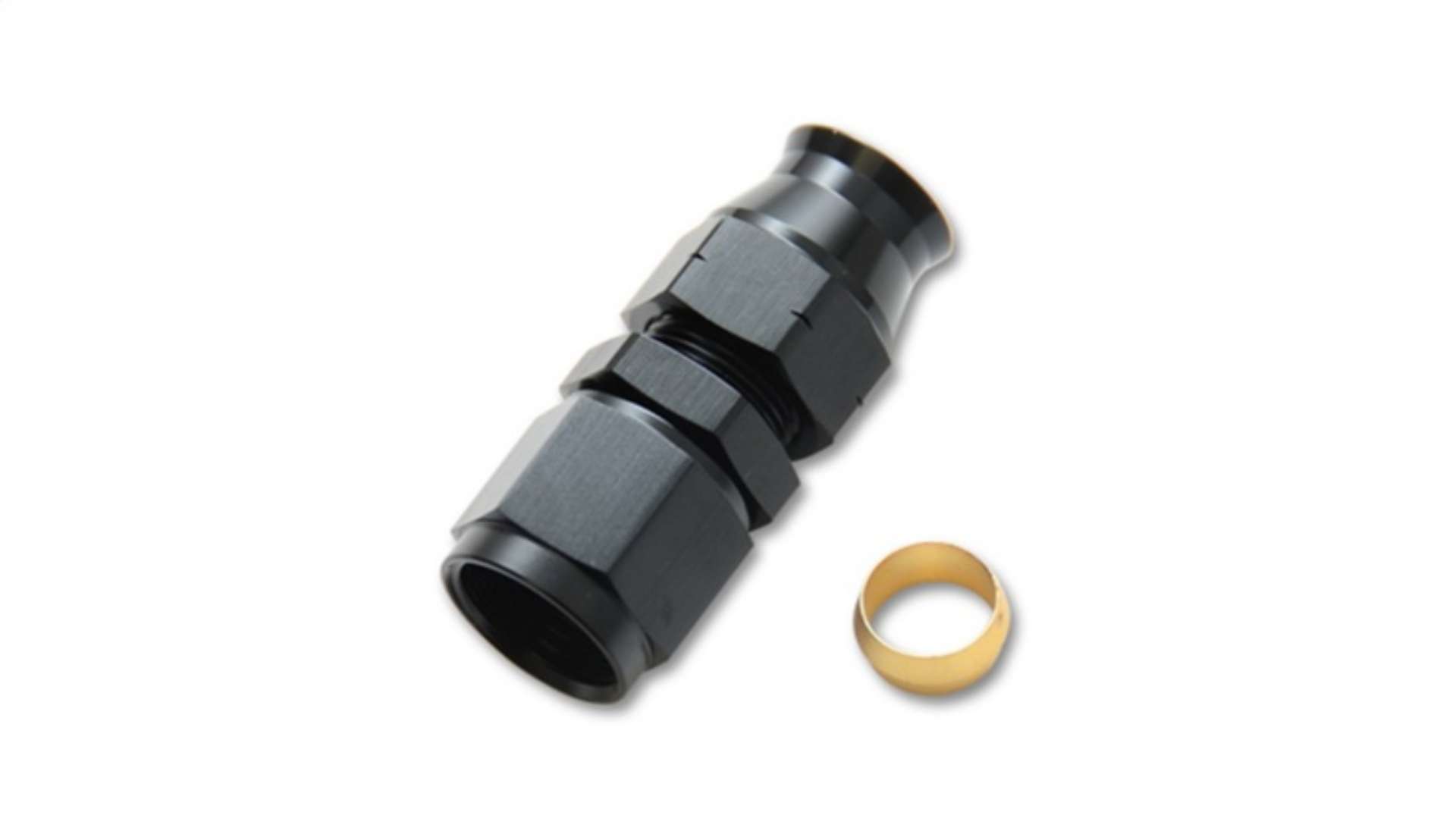 Picture of Vibrant -6AN Female to 5-16in Tube Adapter Fittings with Brass Olive Insert