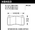 Picture of Hawk Street 5-0 Front Brake Pad Brembo 03-06 Evo - 04-14 STI - 09-10 Evo - 09-10 Genesis - 04-08 TL