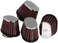 Picture of K&N Universal Chrome Oval Tapered Air Filter - 2in Flg ID x 4in OS L 3in OS W x 2-75in H