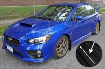 Picture of Rally Armor 15-21 Subaru WRX-STI Black UR Mud Flap w-White Logo