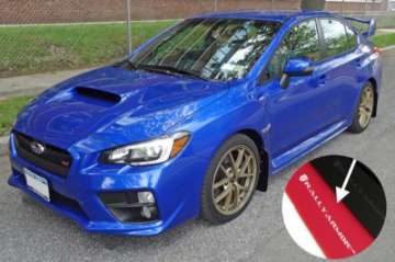 Picture of Rally Armor 15-21 Subaru WRX-STI Red UR Mud Flap w-White Logo