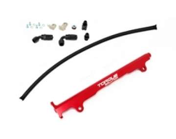 Picture of Torque Solution Mitsubishi Evo X Billet Aluminum Fuel Rail - Red