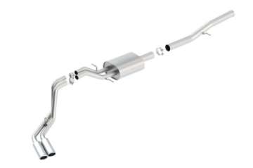 Picture of Borla 14 Silv-Sierra 1500 EC Std-CC Short 143-5in WB ATAK Dual Rolled Side Exit Cat-Back Exhaust