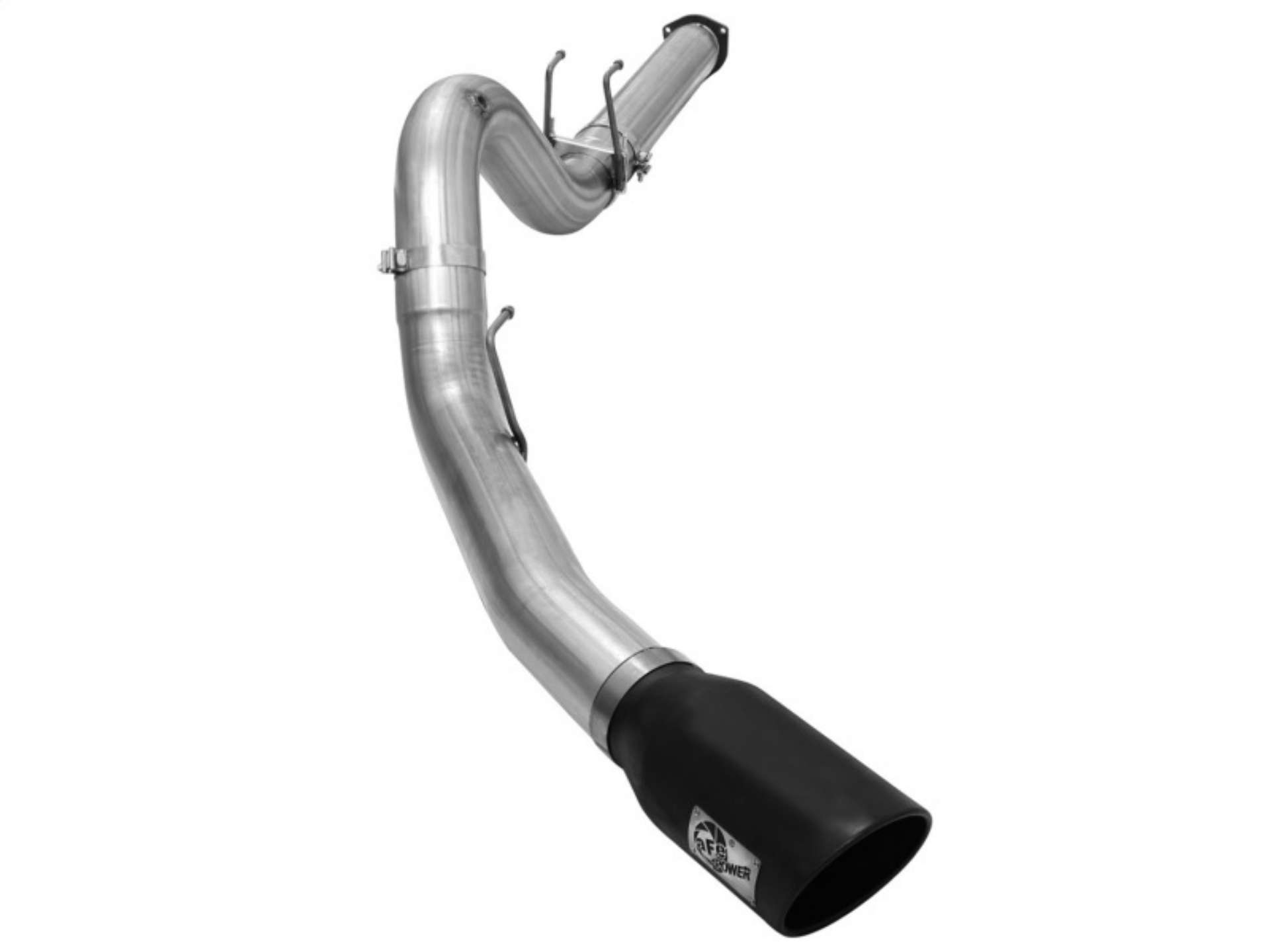 Picture of aFe MACHForce XP Exhaust 5in DPF-Back Stainless Steel Exht 2015 Ford Turbo Diesel V8 6-7L Black Tip