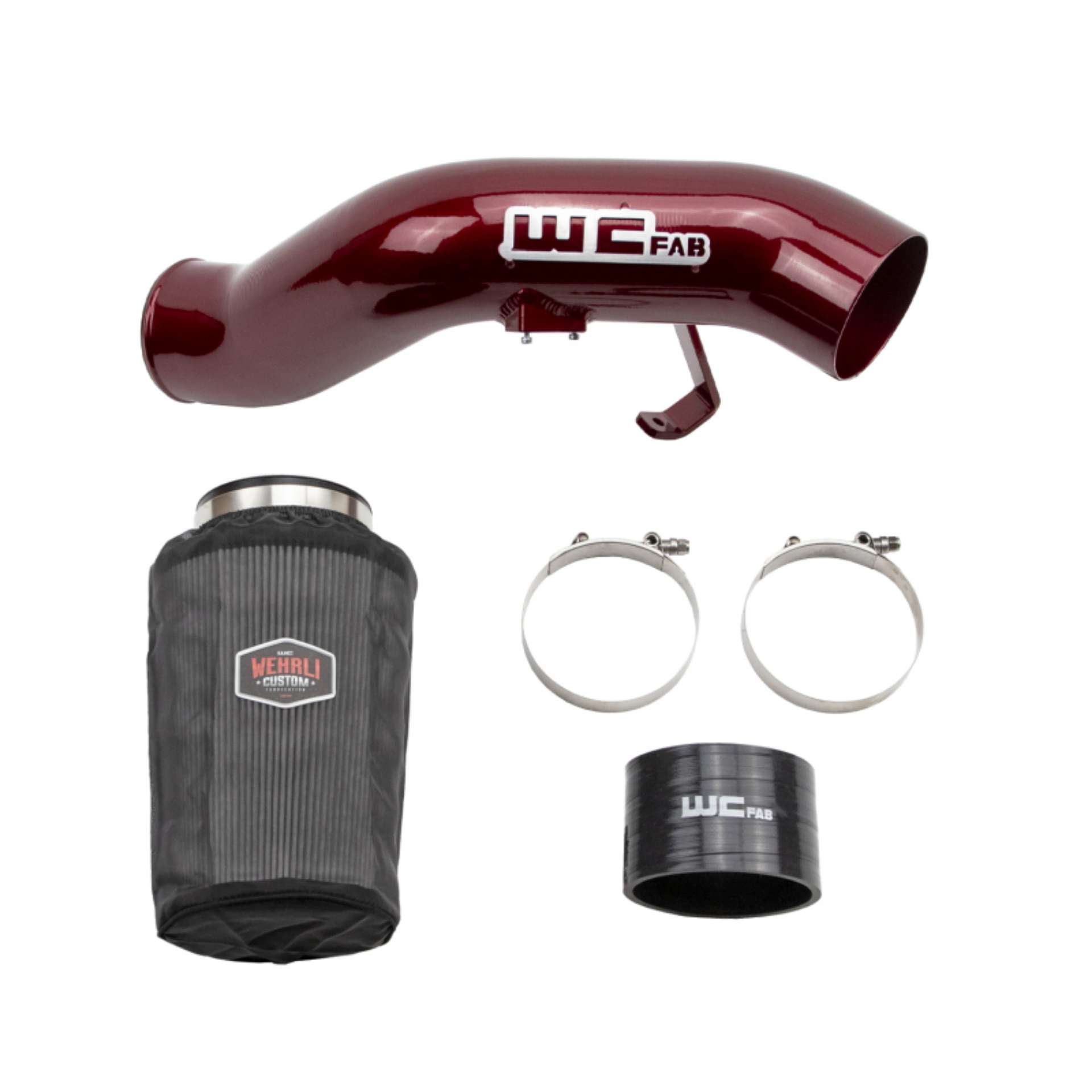 Picture of Wehrli 03-07 Ford 6-0L Powerstroke 4in Intake Kit - Bengal Red