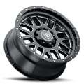 Picture of ICON Alpha 20x9 5x150 16mm Offset 5-625in BS Gloss Black Milled Spokes Wheel