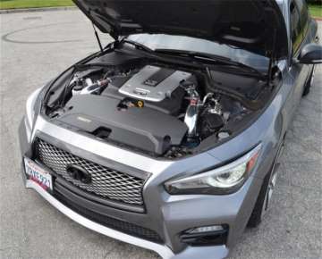 Picture of Injen 14 Infiniti Q50 3-7L V6 Polished Dual Short Ram Intake w- MR Techn and Heat Shields