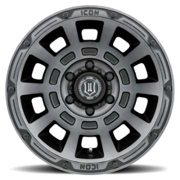 Picture of ICON Thrust 17x8-5 5x4-5 0mm Offset 4-75in BS Smoked Satin Black Tint Wheel