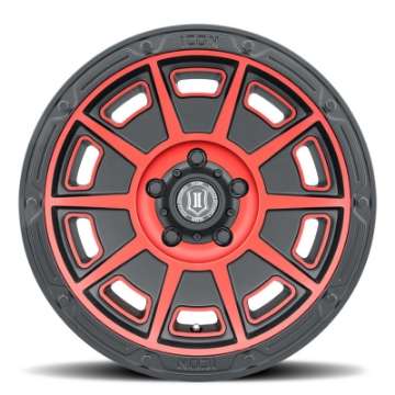 Picture of ICON Victory 17x8-5 5x4-5 0mm Offset 4-75in BS Satin Black w-Red Tint Wheel