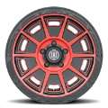 Picture of ICON Victory 17x8-5 5x5 -6mm Offset 4-5in BS Satin Black w-Red Tint Wheel