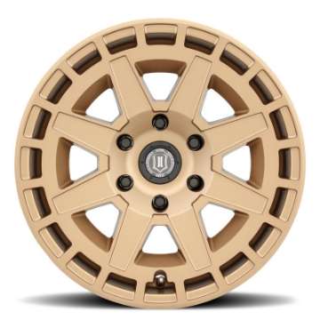 Picture of ICON Compass 17x8-5 6x135 6mm Offset 5in BS Satin Brass Wheel