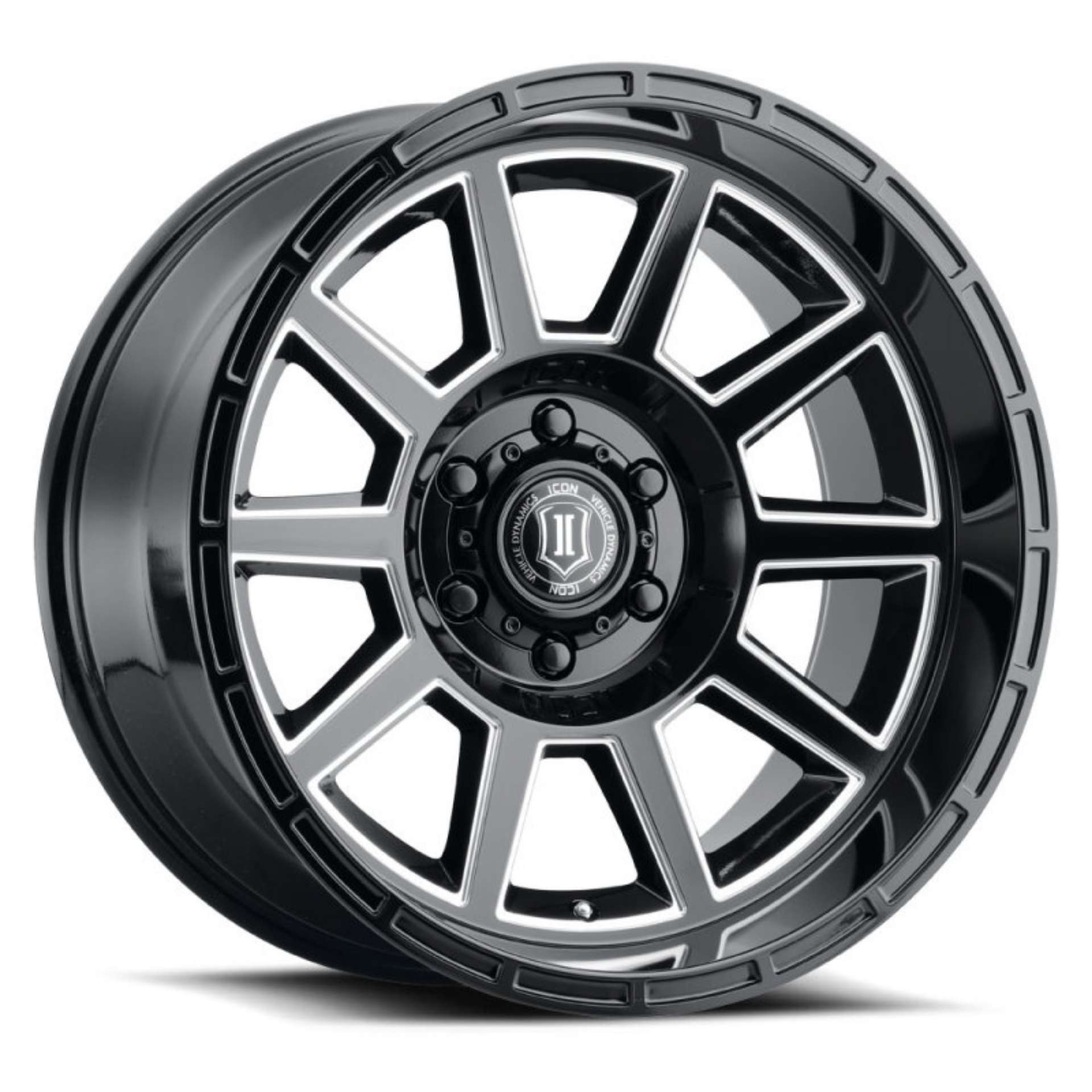 Picture of ICON Recoil 20x10 5x5 -24mm Offset 4-5in BS Gloss Black Milled Spokes Wheel