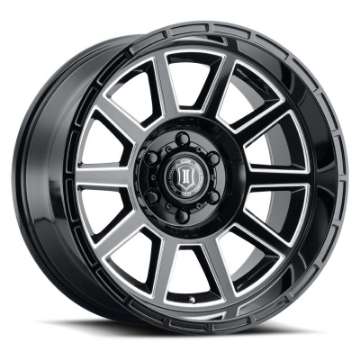 Picture of ICON Recoil 20x10 6x5-5 -24mm Offset 4-5in BS Gloss Black Milled Spokes Wheel