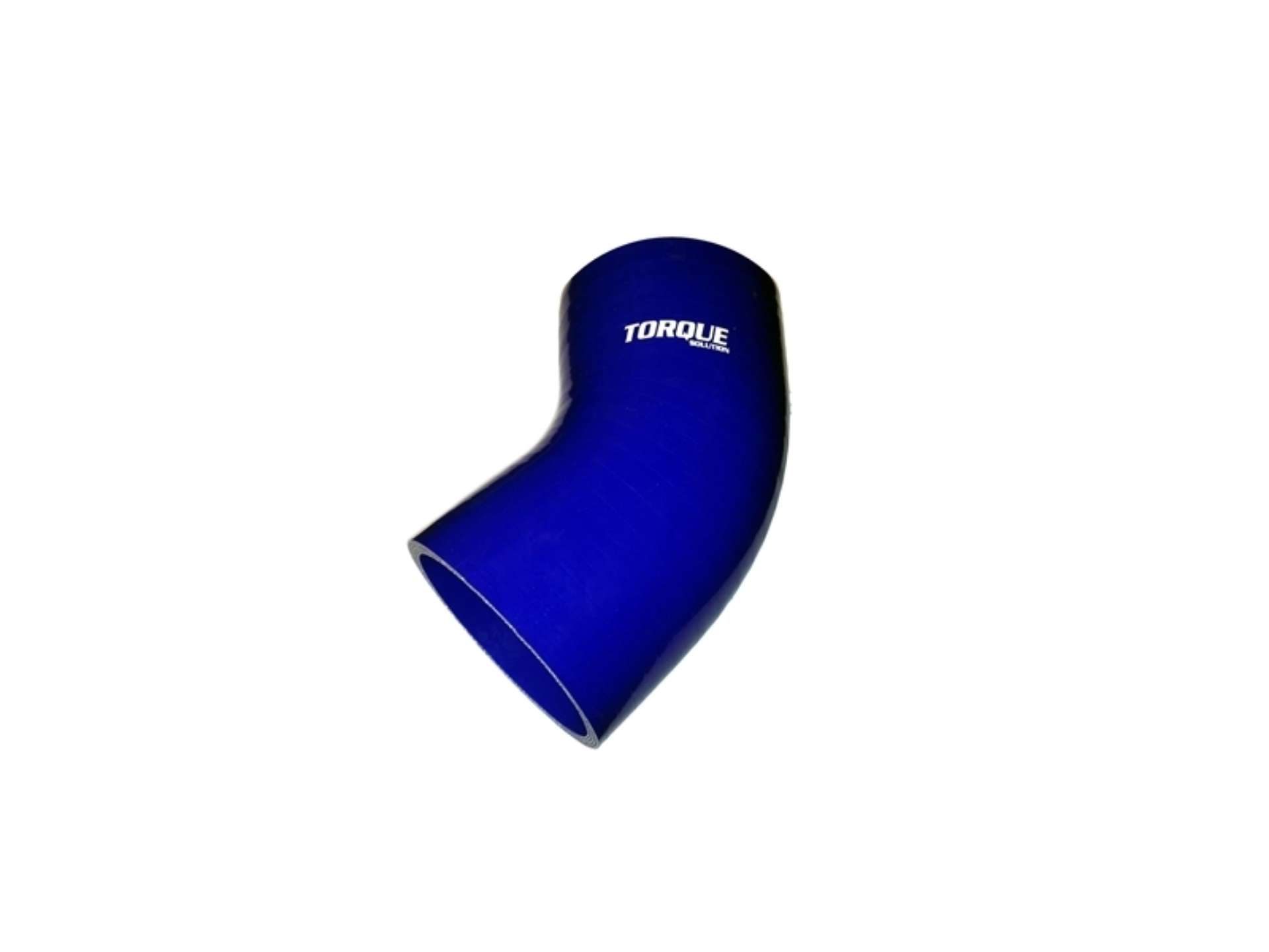 Picture of Torque Solution 45 Degree Silicone Elbow: 2-75 inch Blue Universal