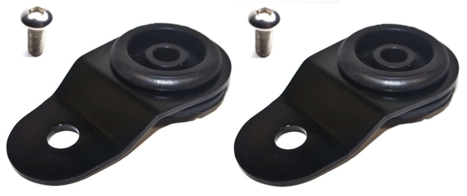 Picture of Torque Solution Radiator Mount Combo with Inserts Black : Mitsubishi Evolution 7-8-9