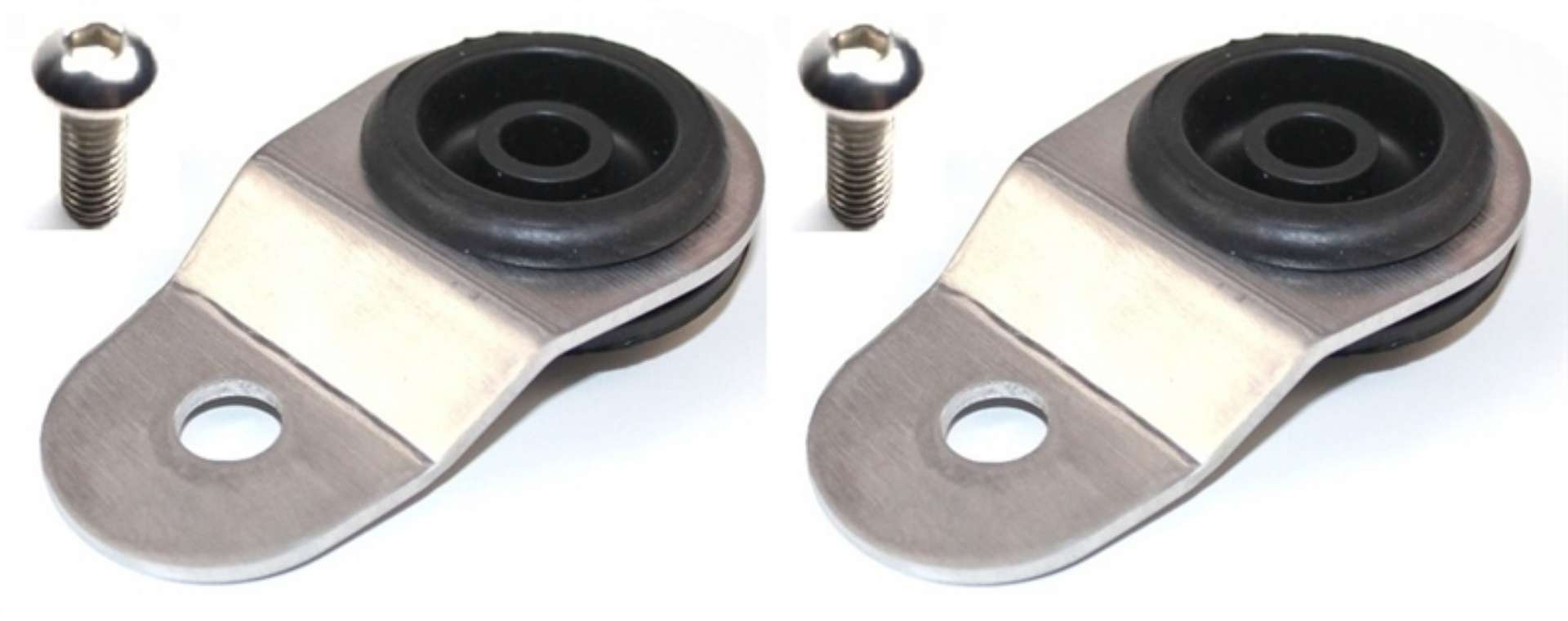 Picture of Torque Solution Radiator Mount Combo with Inserts Silver : Mitsubishi Evolution 7-8-9